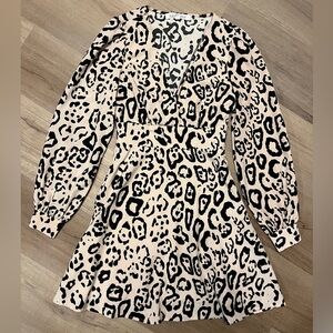 Lola Grace Blush Pink with Leopard Print Dress